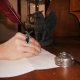 My favorite ring and my favorite writing utensil. Unfortunately the quill had an accident of the kitten variety so the feather's a bit mangled but I still love it.